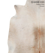 Grey with Beige X-Large Brazilian Cowhide Rug 6'7"H x 6'8"W #70069 by Hudson Hides