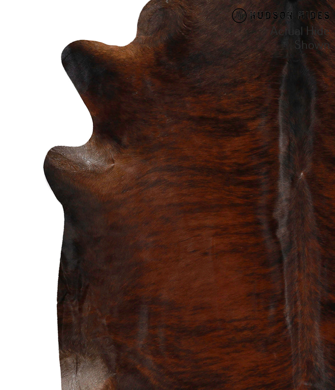 Dark Brindle X-Large Brazilian Cowhide Rug 6'10"H x 6'6"W #70072 by Hu