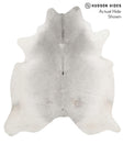 Medium Grey XX-Large Brazilian Cowhide Rug 8'0"H x 7'3"W #70114 by Hudson Hides