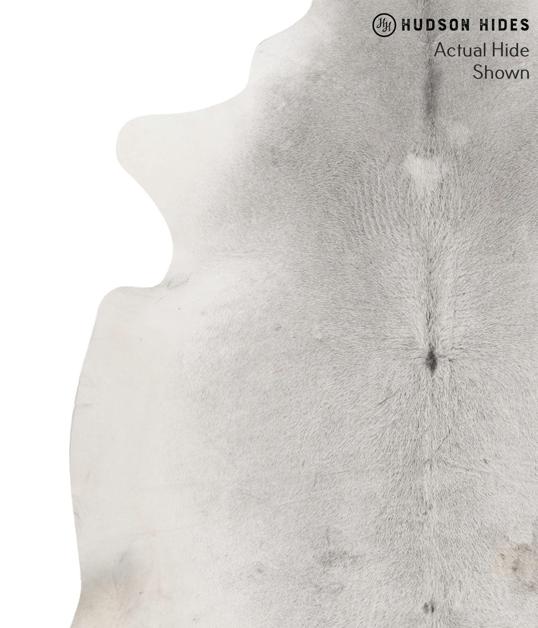 Medium Grey XX-Large Brazilian Cowhide Rug 8'0"H x 7'3"W #70114 by Hud