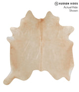 Beige X-Large Brazilian Cowhide Rug 6'6"H x 6'2"W #70133 by Hudson Hides