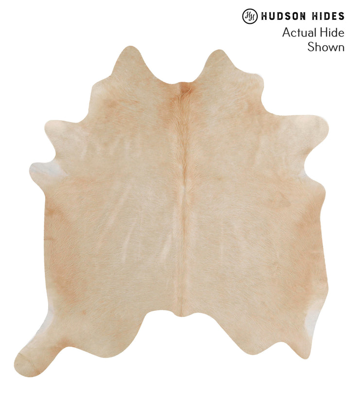 Beige X-Large Brazilian Cowhide Rug 6'6"H x 6'2"W #70133 by Hudson Hides