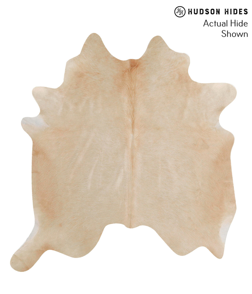 Beige X-Large Brazilian Cowhide Rug 6'6"H x 6'2"W #70133 by Hudson Hides