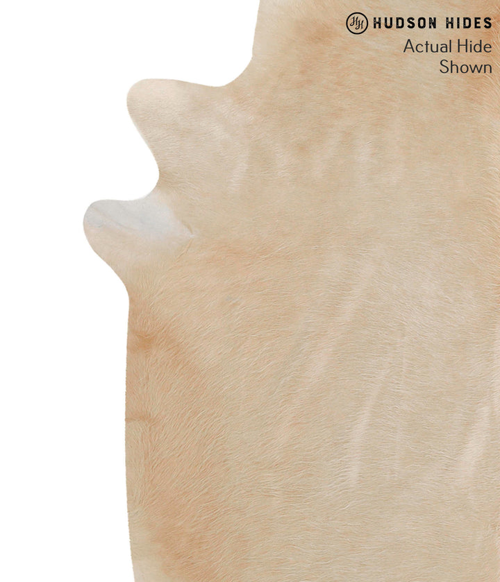 Beige X-Large Brazilian Cowhide Rug 6'6"H x 6'2"W #70133 by Hudson Hides