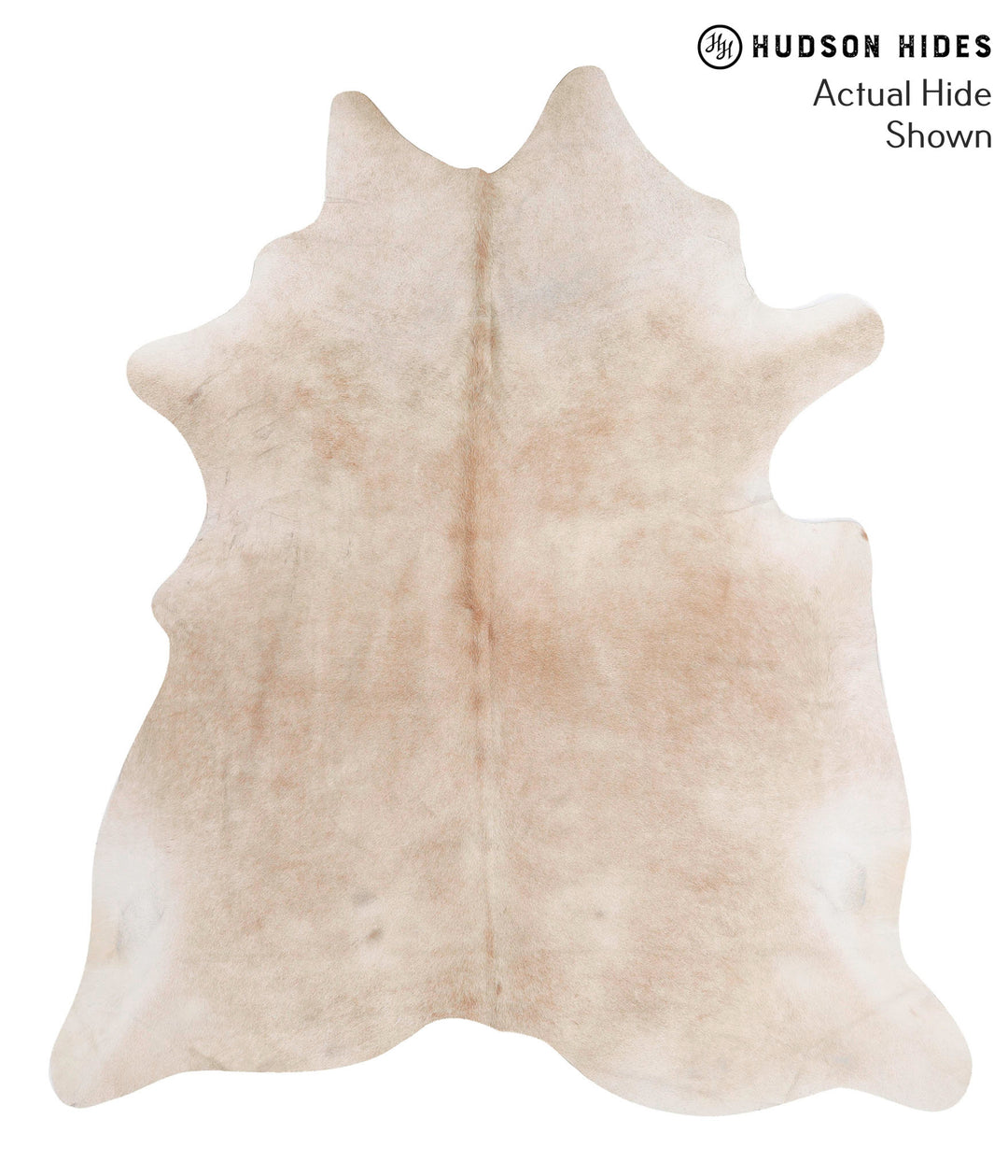 Beige XX-Large Brazilian Cowhide Rug 7'9"H x 6'10"W #70157 by Hudson H