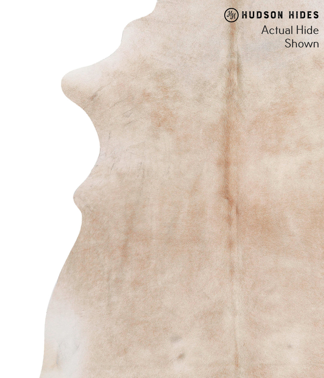 Beige XX-Large Brazilian Cowhide Rug 7'9"H x 6'10"W #70157 by Hudson H