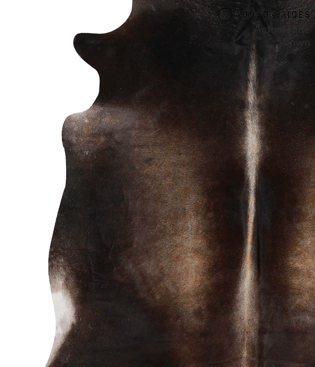 Dark Grey X-Large Brazilian Cowhide Rug 7'3"H x 6'8"W #70179 by Hudson