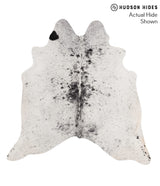 Salt and Pepper Black Large Brazilian Cowhide Rug 6'1"H x 5'10"W #70247 by Hudson Hides