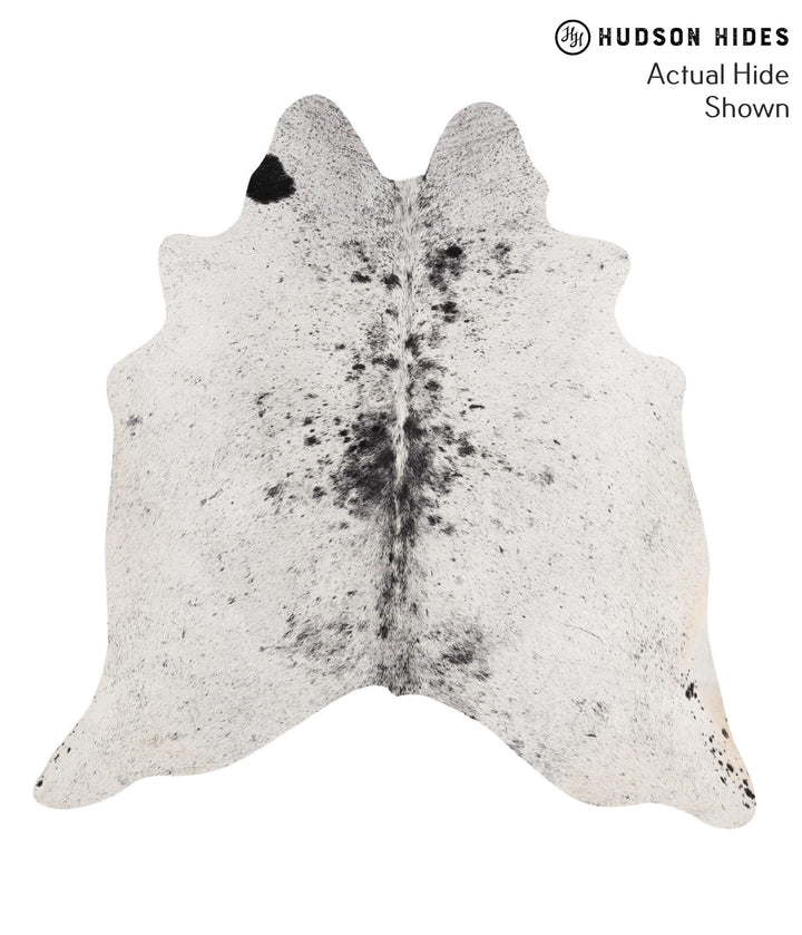 Salt and Pepper Black Large Brazilian Cowhide Rug 6'1"H x 5'10"W #70247 by Hudson Hides
