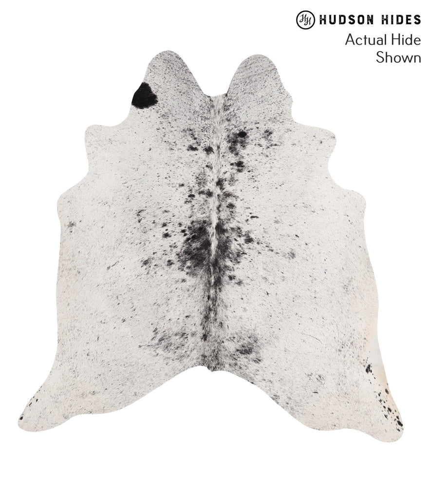 Salt and Pepper Black Large Brazilian Cowhide Rug 6'1"H x 5'10"W #70247 by Hudson Hides