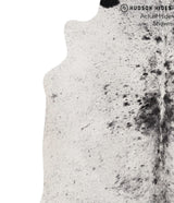 Salt and Pepper Black Large Brazilian Cowhide Rug 6'1"H x 5'10"W #70247 by Hudson Hides