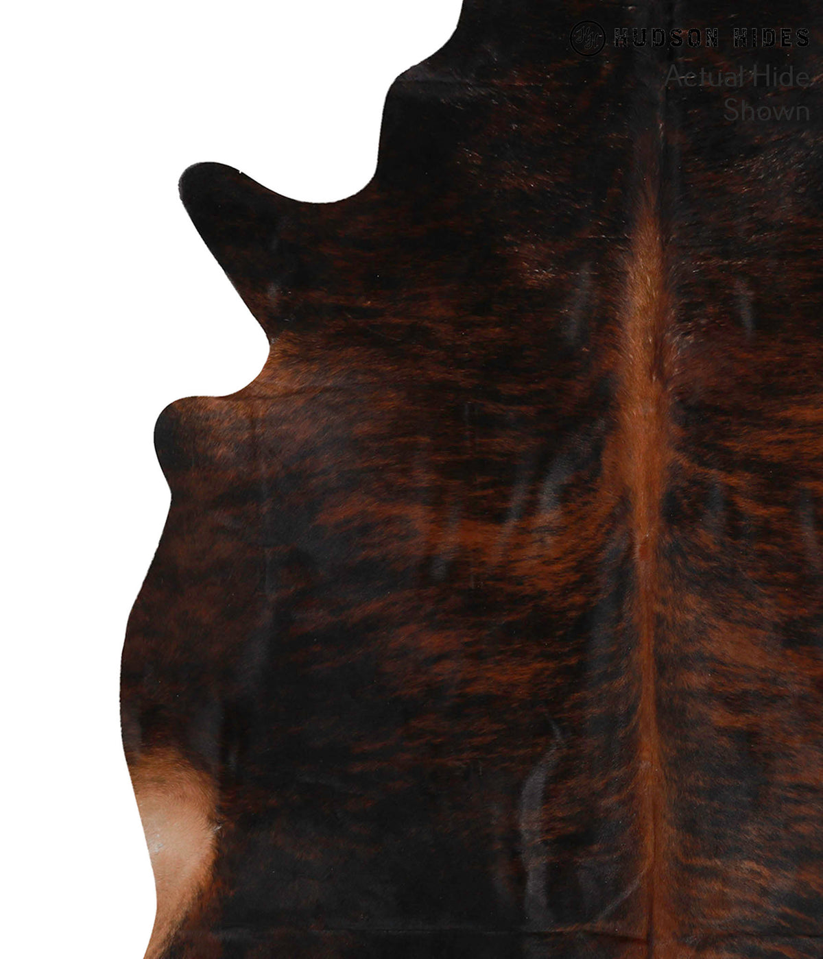 Dark Brindle X-Large Brazilian Cowhide Rug 6'8"H x 6'3"W #70248 by Hudson Hides