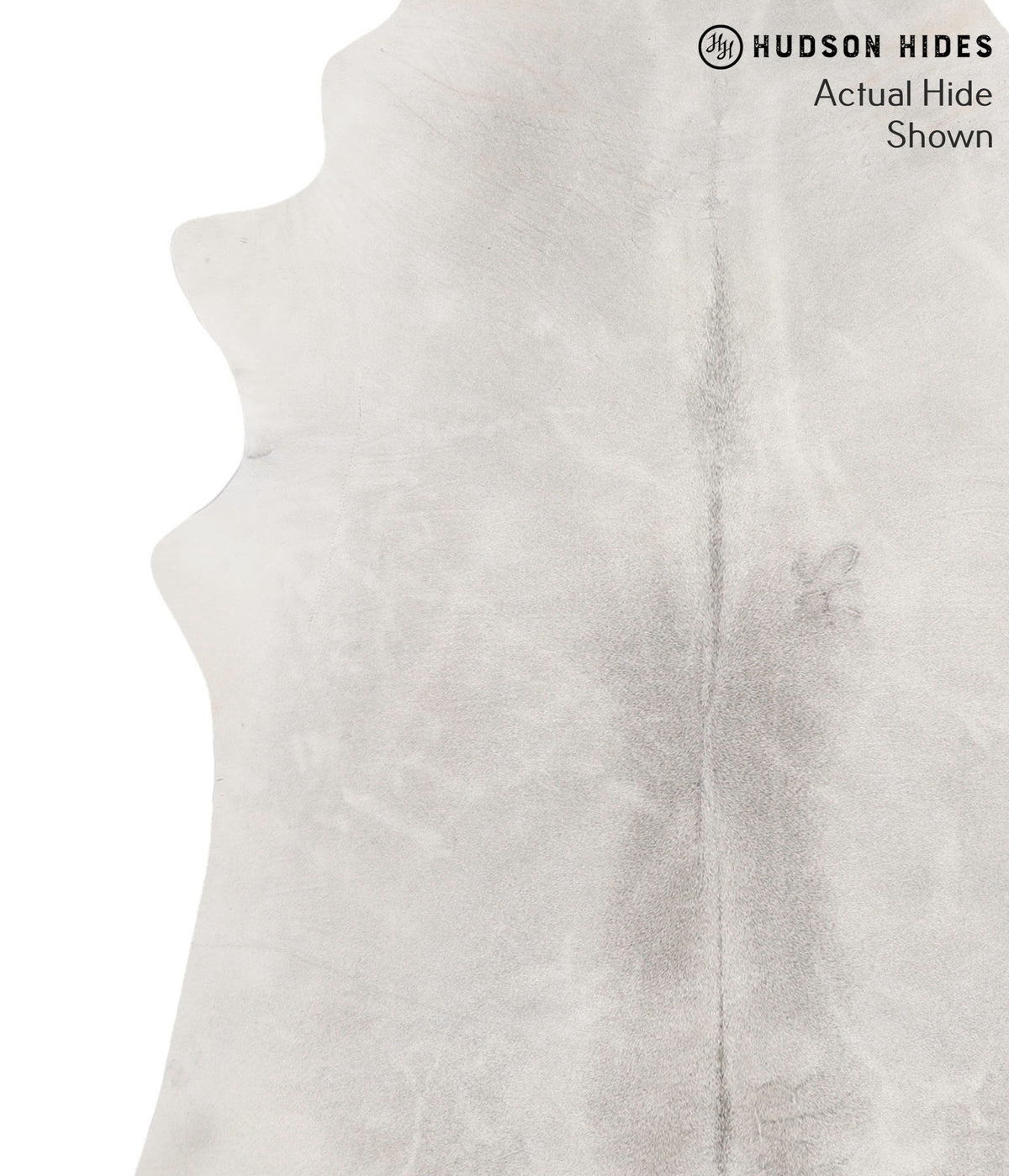 Medium Grey Large Brazilian Cowhide Rug 6'7"H x 5'11"W #70252 by Hudson Hides