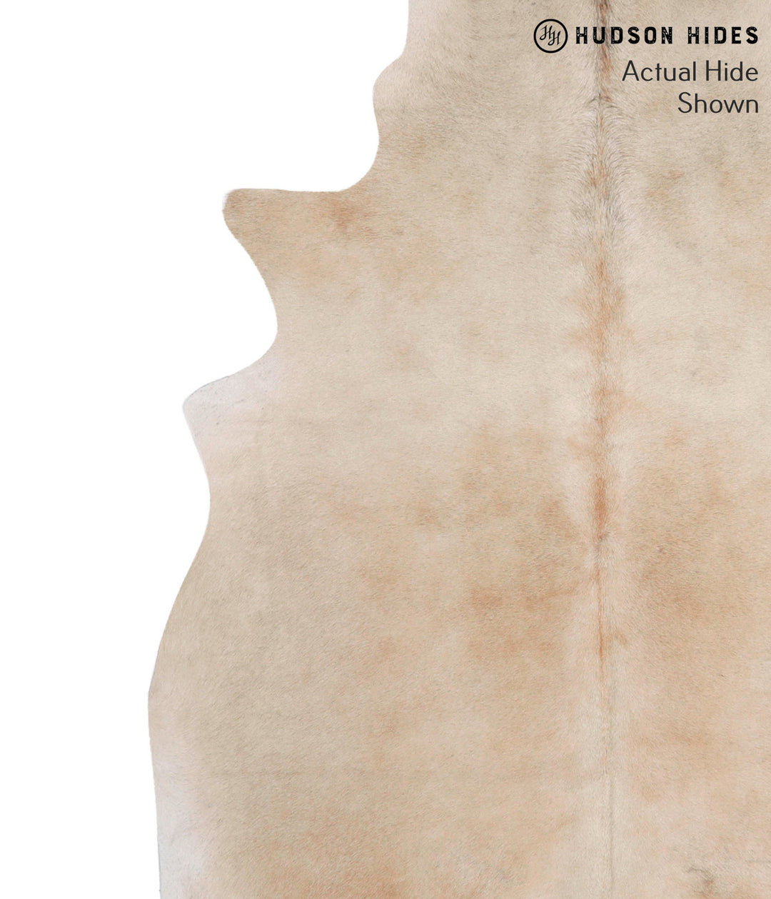 Beige X-Large Brazilian Cowhide Rug 6'10"H x 5'11"W #70259 by Hudson H