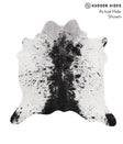 Salt and Pepper Black X-Large Brazilian Cowhide Rug 6'4"H x 6'4"W #70341 by Hudson Hides