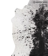 Salt and Pepper Black X-Large Brazilian Cowhide Rug 6'4"H x 6'4"W #70341 by Hudson Hides