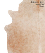 Beige X-Large Brazilian Cowhide Rug 7'0"H x 6'5"W #70438 by Hudson Hides
