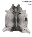 Salt and Pepper Black Large Brazilian Cowhide Rug 6'2"H x 5'10"W #70474 by Hudson Hides
