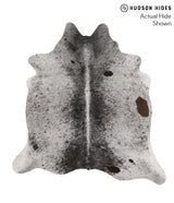 Salt and Pepper Black Large Brazilian Cowhide Rug 6'2"H x 5'10"W #70474 by Hudson Hides