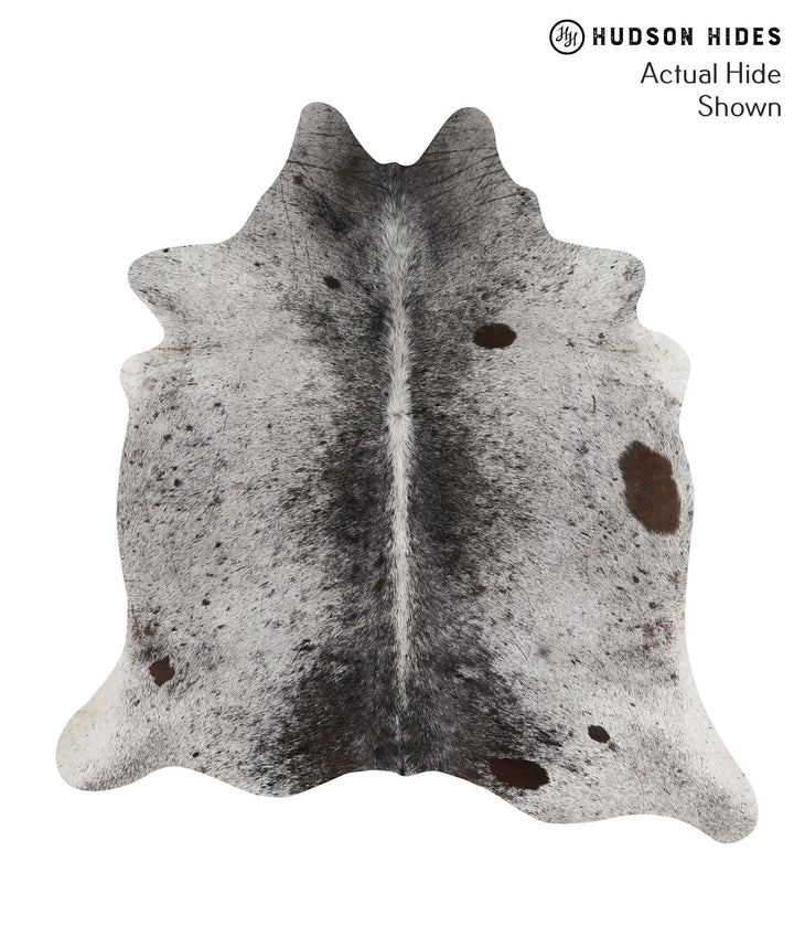 Salt and Pepper Brown Large Brazilian Cowhide Rug 6'2"H x 5'10"W #70474 by Hudson Hides