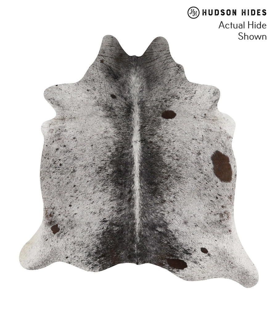 Salt and Pepper Brown Large Brazilian Cowhide Rug 6'2"H x 5'10"W #70474 by Hudson Hides