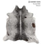 Salt and Pepper Brown Large Brazilian Cowhide Rug 6'2