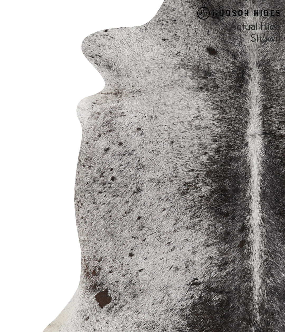 Salt and Pepper Brown Large Brazilian Cowhide Rug 6'2"H x 5'10"W #7047