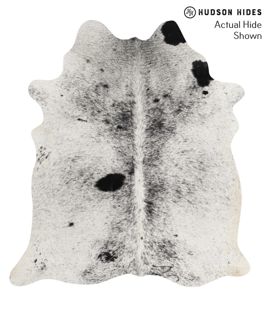 Salt and Pepper Black Large Brazilian Cowhide Rug 5'11"H x 5'4"W #70605 by Hudson Hides
