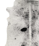 Salt and Pepper Black Large Brazilian Cowhide Rug 5'11"H x 5'4"W #70605 by Hudson Hides