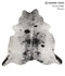 Salt and Pepper Black X-Large Brazilian Cowhide Rug 6'4