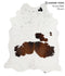 Chocolate and White X-Large Brazilian Cowhide Rug 7'6