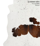 Chocolate and White X-Large Brazilian Cowhide Rug 7'6"H x 6'3"W #70675 by Hudson Hides