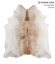 Grey with Beige X-Large Brazilian Cowhide Rug 6'9"H x 5'11"W #70825 by Hudson Hides