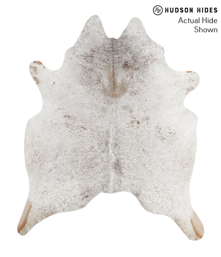 Salt and Pepper Brown X-Large Brazilian Cowhide Rug 7'2"H x 5'10"W #70962 by Hudson Hides