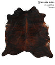 Dark Brindle X-Large Brazilian Cowhide Rug 6'10"H x 6'10"W #70981 by Hudson Hides