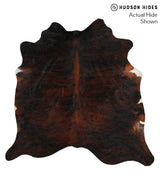 Dark Brindle X-Large Brazilian Cowhide Rug 6'10"H x 6'10"W #70981 by Hudson Hides