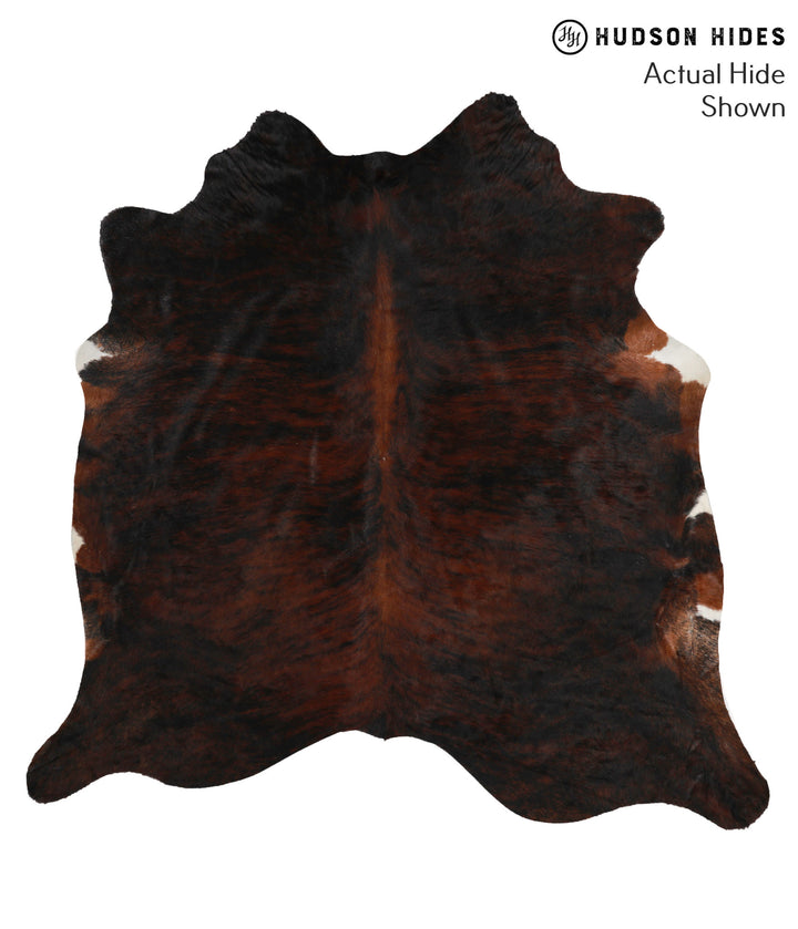 Dark Brindle X-Large Brazilian Cowhide Rug 6'10"H x 6'10"W #70981 by Hudson Hides