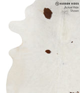 Brown and White Regular X-Large Brazilian Cowhide Rug 7'5"H x 6'4"W #71172 by Hudson Hides