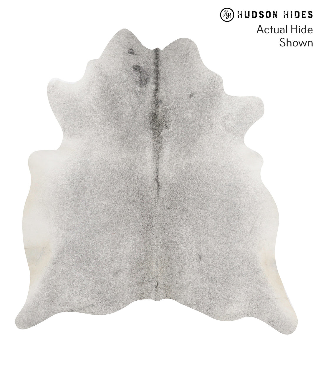 Medium Grey X-Large Brazilian Cowhide Rug 7'1"H x 6'7"W #71641 by Huds
