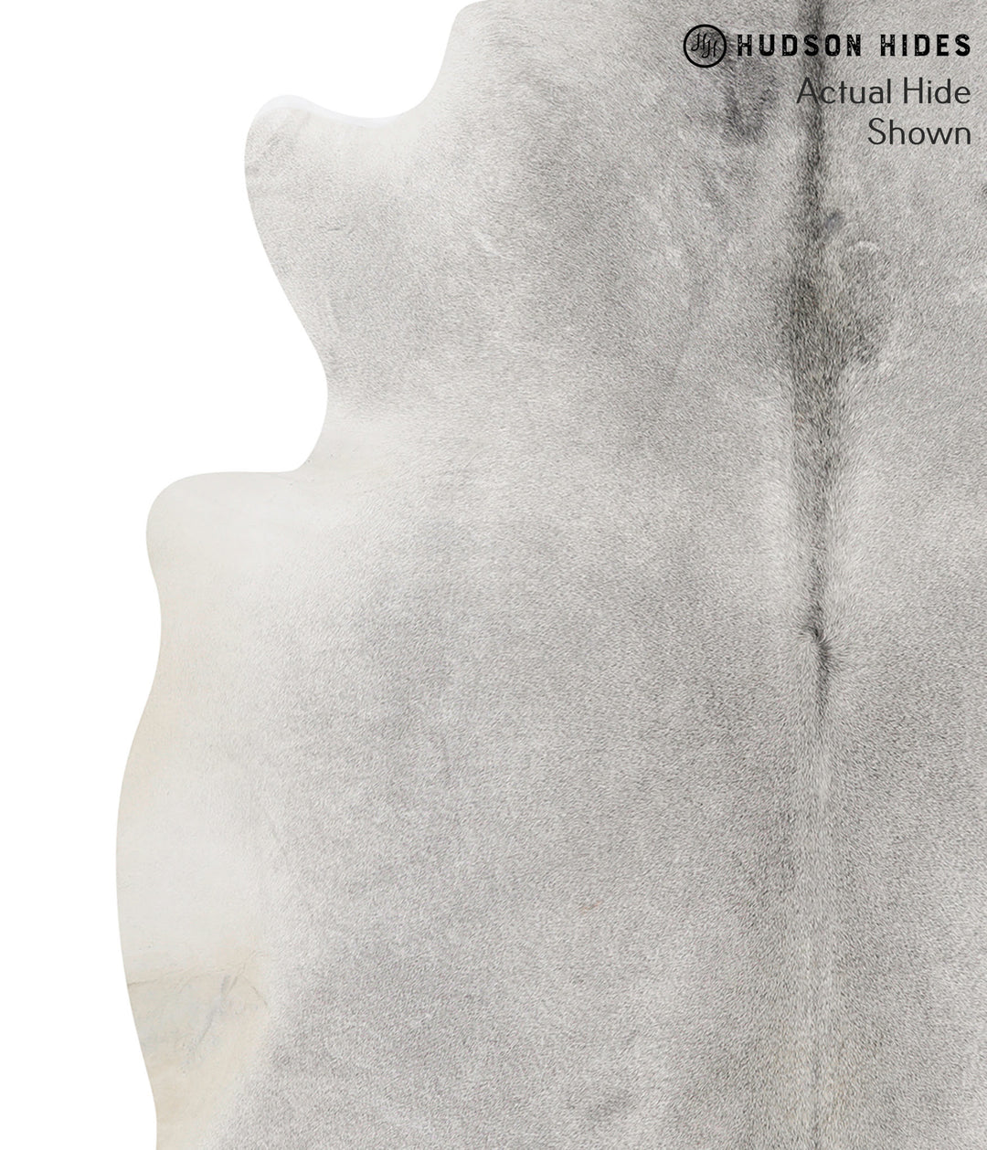 Medium Grey X-Large Brazilian Cowhide Rug 7'1"H x 6'7"W #71641 by Huds