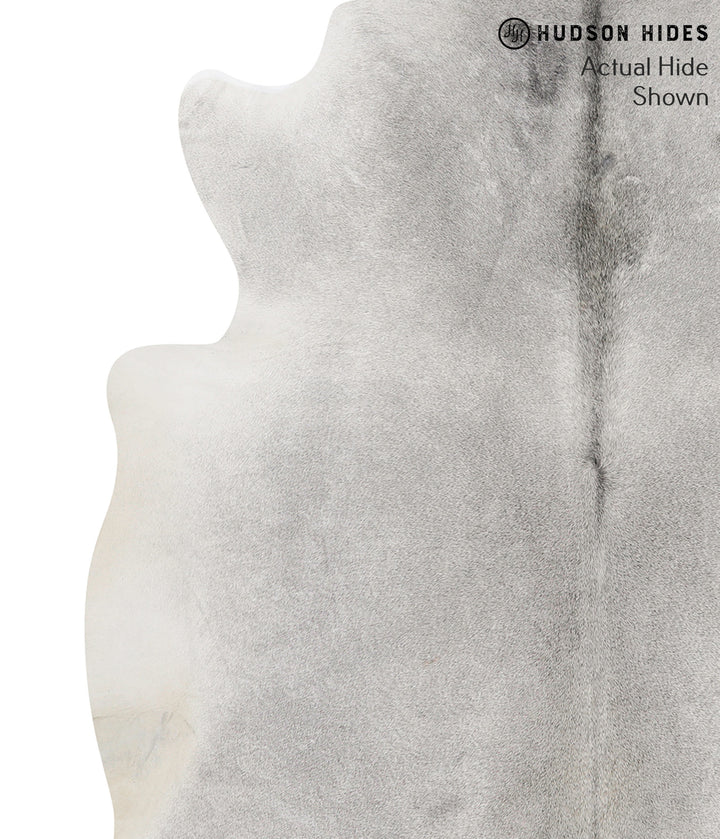 Medium Grey X-Large Brazilian Cowhide Rug 7'1"H x 6'7"W #71641 by Hudson Hides
