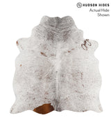 Salt and Pepper Brown Large Brazilian Cowhide Rug 6'1"H x 5'9"W #71657 by Hudson Hides