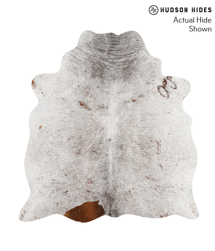 Salt and Pepper Brown Large Brazilian Cowhide Rug 6'1"H x 5'9"W #71657 by Hudson Hides