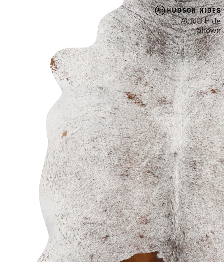 Salt and Pepper Brown Large Brazilian Cowhide Rug 6'1"H x 5'9"W #71657 by Hudson Hides