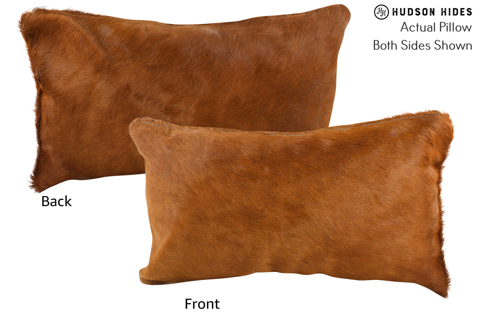 Solid Brown Cowhide Pillow #71943
