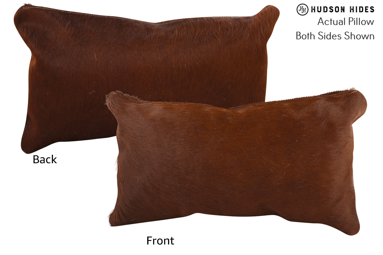 Brown with Red Cowhide Pillow #71949