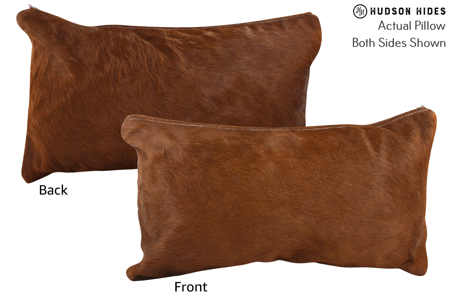 Solid Brown Cowhide Pillow #71969
