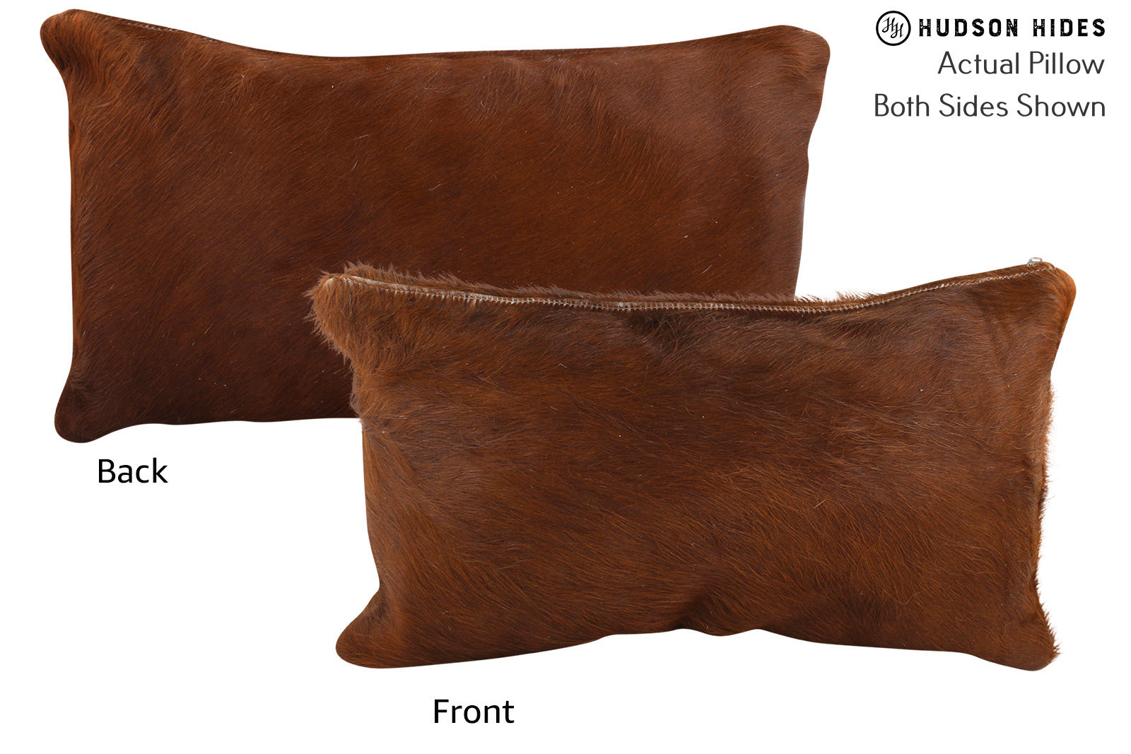 Solid Brown Cowhide Pillow #71971
