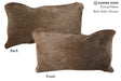 Grey with Beige 12"x22" Brazilian Cowhide Pillow #72170 by Hudson Hides