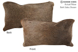 Grey with Beige 12"x22" Brazilian Cowhide Pillow #72170 by Hudson Hides
